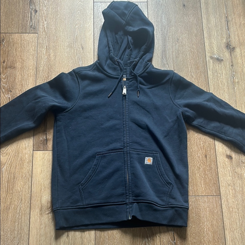Men’s Carhartt Navy Blue Zip-Up Hoodie Sweatshirt